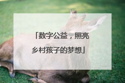 数字公益，照亮乡村孩子的梦想