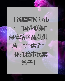 新疆阿拉尔市：“国企联姻”保障辖区蔬菜供应 “产供销”一体托稳市民菜篮子