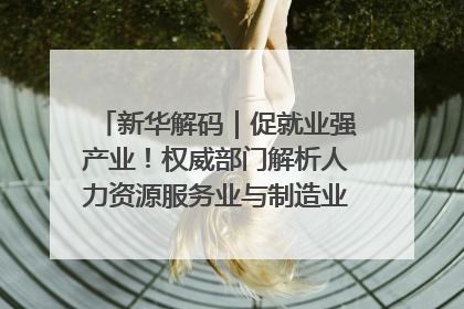 新华解码｜促就业强产业！权威部门解析人力资源服务业与制造业融合发展试点
