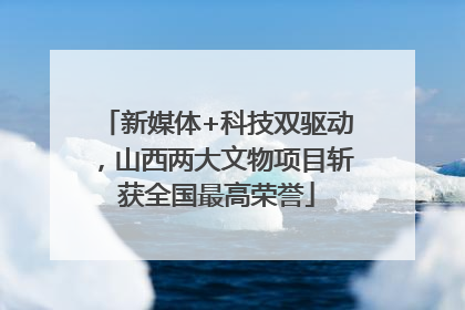 新媒体+科技双驱动，山西两大文物项目斩获全国最高荣誉