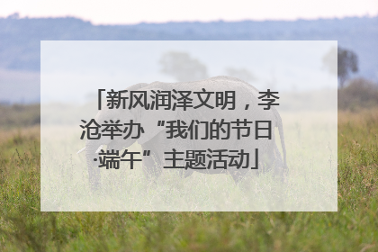 新风润泽文明，李沧举办“我们的节日·端午”主题活动