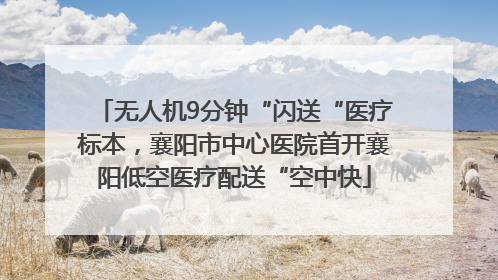 无人机9分钟“闪送“医疗标本，襄阳市中心医院首开襄阳低空医疗配送“空中快