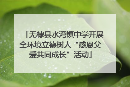无棣县水湾镇中学开展全环境立德树人“感恩父爱共同成长”活动