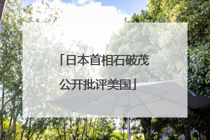 日本首相石破茂公开批评美国