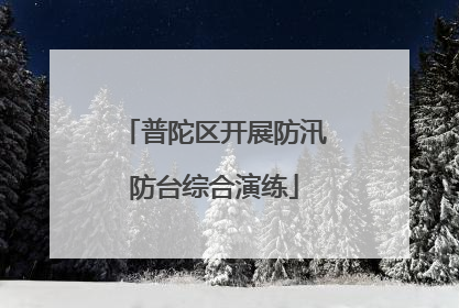 普陀区开展防汛防台综合演练