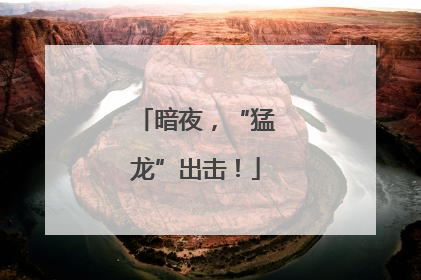 暗夜，“猛龙”出击！