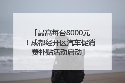 最高每台8000元！成都经开区汽车促消费补贴活动启动
