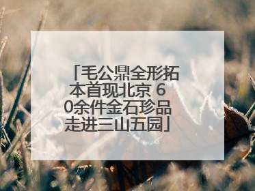 毛公鼎全形拓本首现北京 60余件金石珍品走进三山五园