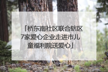 桥东南社区联合辖区7家爱心企业走进市儿童福利院送爱心