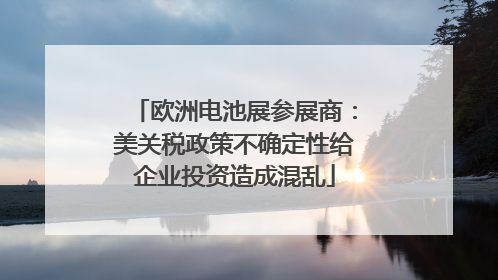 欧洲电池展参展商：美关税政策不确定性给企业投资造成混乱