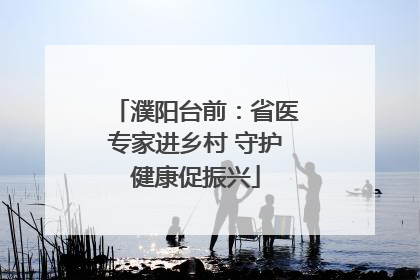 濮阳台前：省医专家进乡村 守护健康促振兴