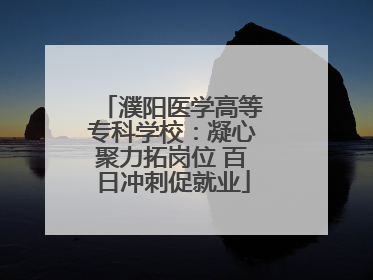 濮阳医学高等专科学校：凝心聚力拓岗位 百日冲刺促就业