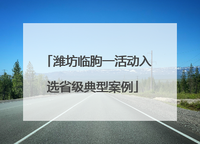 潍坊临朐一活动入选省级典型案例