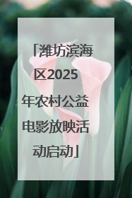 潍坊滨海区2025年农村公益电影放映活动启动