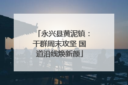 永兴县黄泥镇：干群周末攻坚 国道沿线焕新颜