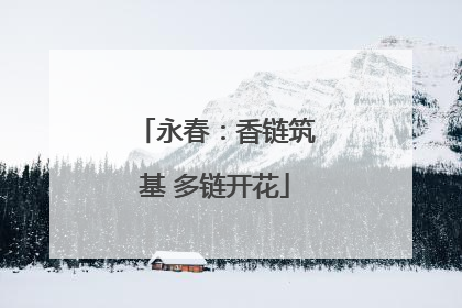 永春：香链筑基 多链开花