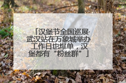 汉堡节全国巡展·武汉站在万象城举办 工作日也爆单，汉堡都有“粉丝群”
