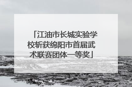 江油市长城实验学校斩获绵阳市首届武术联赛团体一等奖