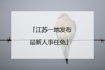 江苏一地发布最新人事任免