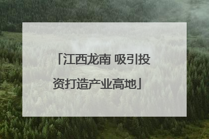 江西龙南 吸引投资打造产业高地