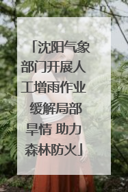 沈阳气象部门开展人工增雨作业 缓解局部旱情 助力森林防火