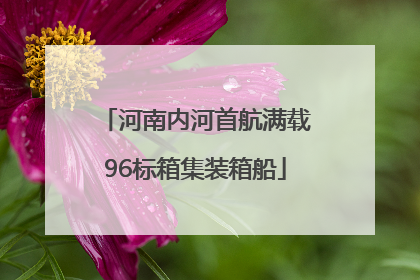 河南内河首航满载96标箱集装箱船