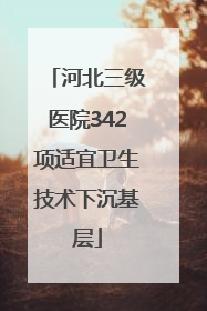 河北三级医院342项适宜卫生技术下沉基层