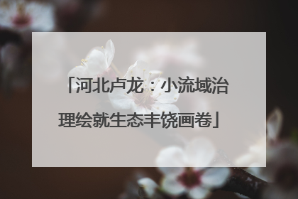 河北卢龙：小流域治理绘就生态丰饶画卷