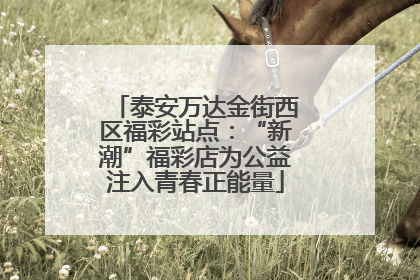 泰安万达金街西区福彩站点：“新潮”福彩店为公益注入青春正能量