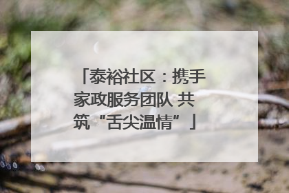 泰裕社区：携手家政服务团队 共筑“舌尖温情”
