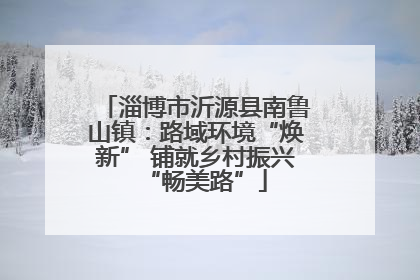 淄博市沂源县南鲁山镇：路域环境“焕新” 铺就乡村振兴“畅美路”