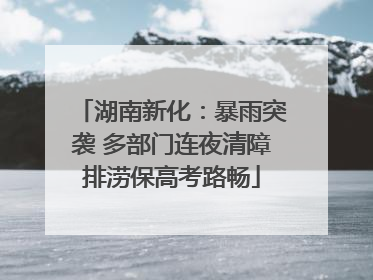 湖南新化：暴雨突袭 多部门连夜清障排涝保高考路畅