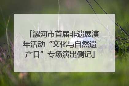 漯河市首届非遗展演年活动“文化与自然遗产日”专场演出侧记