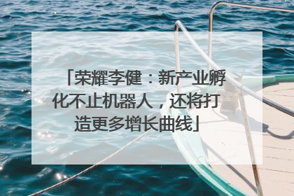 荣耀李健：新产业孵化不止机器人，还将打造更多增长曲线