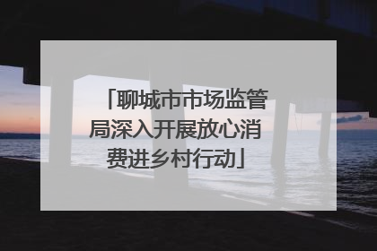 聊城市市场监管局深入开展放心消费进乡村行动