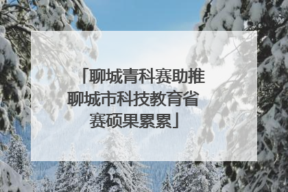 聊城青科赛助推聊城市科技教育省赛硕果累累