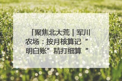 聚焦北大荒｜军川农场：按月核算记“明白账”精打细算“过紧日子”