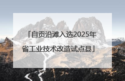 自贡沿滩入选2025年省工业技术改造试点县