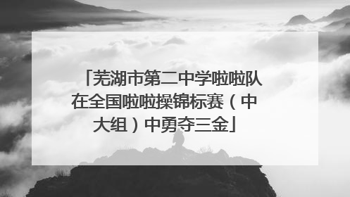 芜湖市第二中学啦啦队在全国啦啦操锦标赛（中大组）中勇夺三金