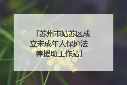 苏州市姑苏区成立未成年人保护法律援助工作站