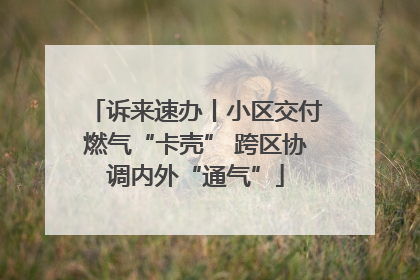 诉来速办丨小区交付燃气“卡壳” 跨区协调内外“通气”