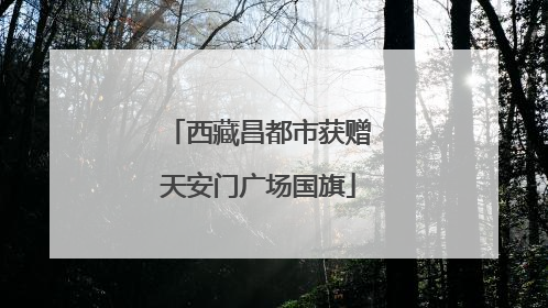 西藏昌都市获赠天安门广场国旗