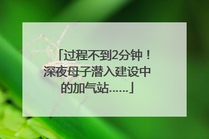 过程不到2分钟！深夜母子潜入建设中的加气站……