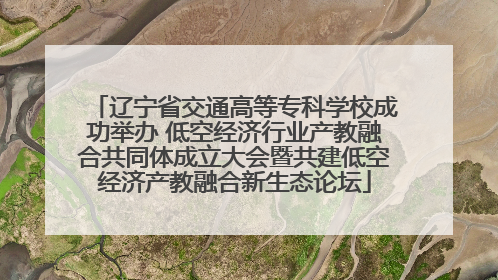 辽宁省交通高等专科学校成功举办 低空经济行业产教融合共同体成立大会暨共建低空经济产教融合新生态论坛