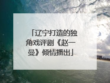 辽宁打造的独角戏评剧《赵一曼》倾情播出