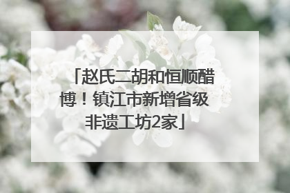 赵氏二胡和恒顺醋博！镇江市新增省级非遗工坊2家
