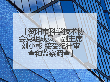 资阳市科学技术协会党组成员、副主席刘小彬 接受纪律审查和监察调查