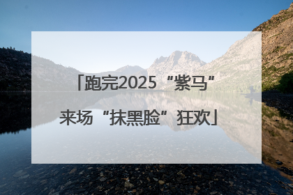 跑完2025“紫马” 来场“抹黑脸”狂欢