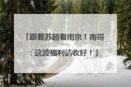 跟着苏超看南京！南哥：这波福利请收好！