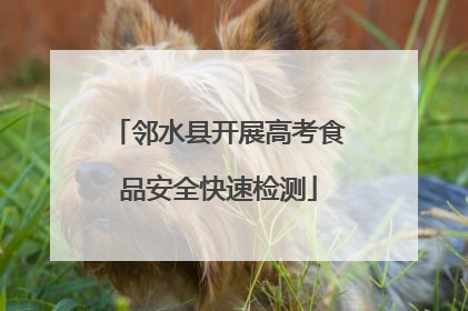 邻水县开展高考食品安全快速检测